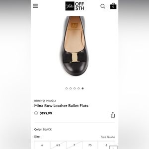 Bruno Magli mina flats 36.5 (6.5)